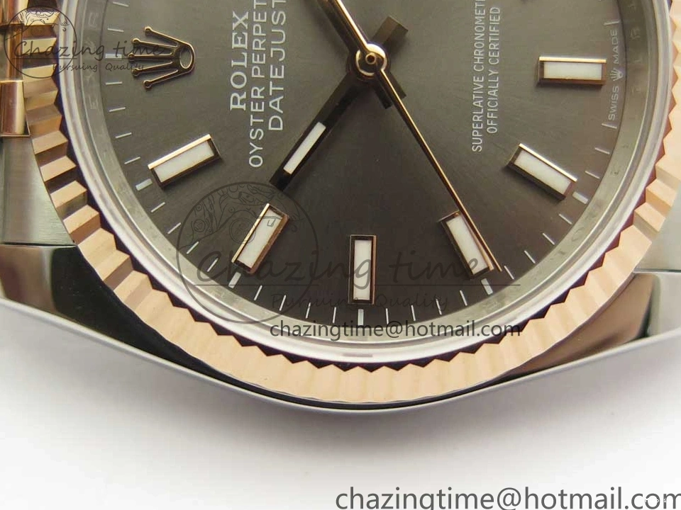 MiroTime 0309 DateJust 36mm 904 SS RG Wrapped 116231 GMF Gray Dial on SS RG Wrapped Jubilee Bracelet A Durable 3276